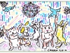 feline disco party