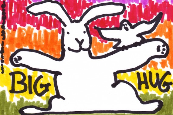 Big Hug Bunny - doodle no.1658 by doodleslice ?David Cohen