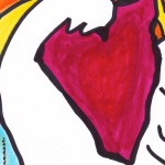 carries the jagged heart, doodle no.1705 by David Doodleslice Cohen