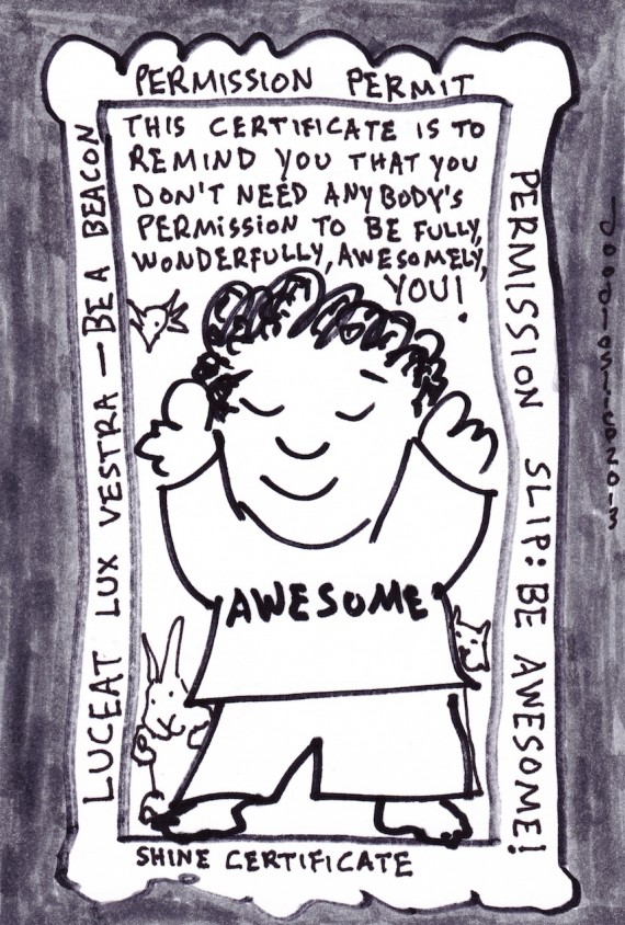 Permission not required - doodle no.1688 by David doodleslice Cohen