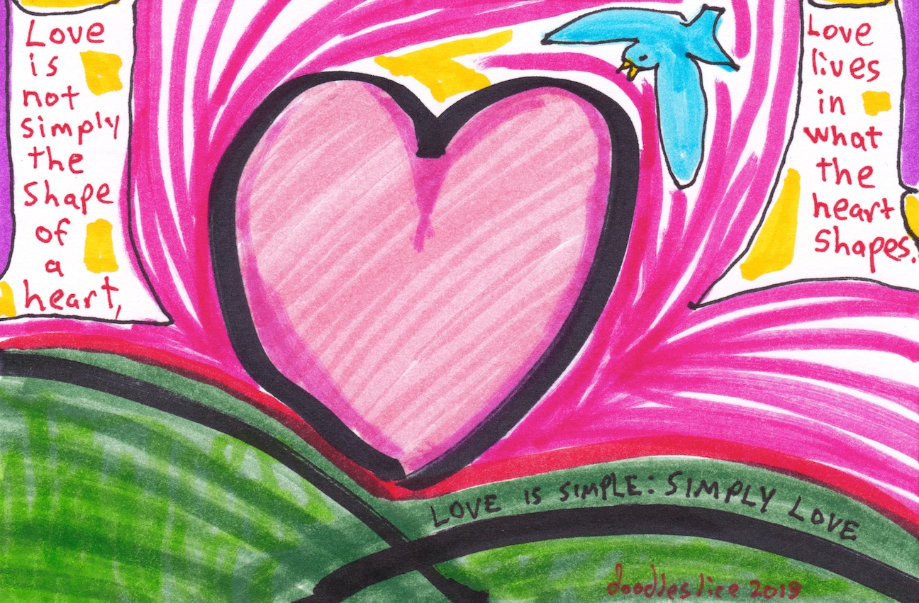 the shape of a heart - doodle no. 1698 by David Doodleslice Cohen
